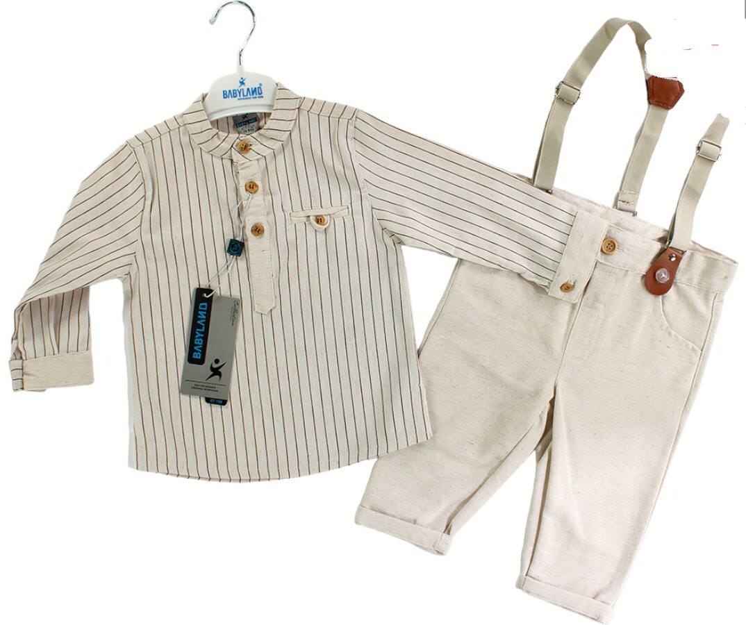 Charming Stripe and Suspenders Set ( 9-12-18-24 months)